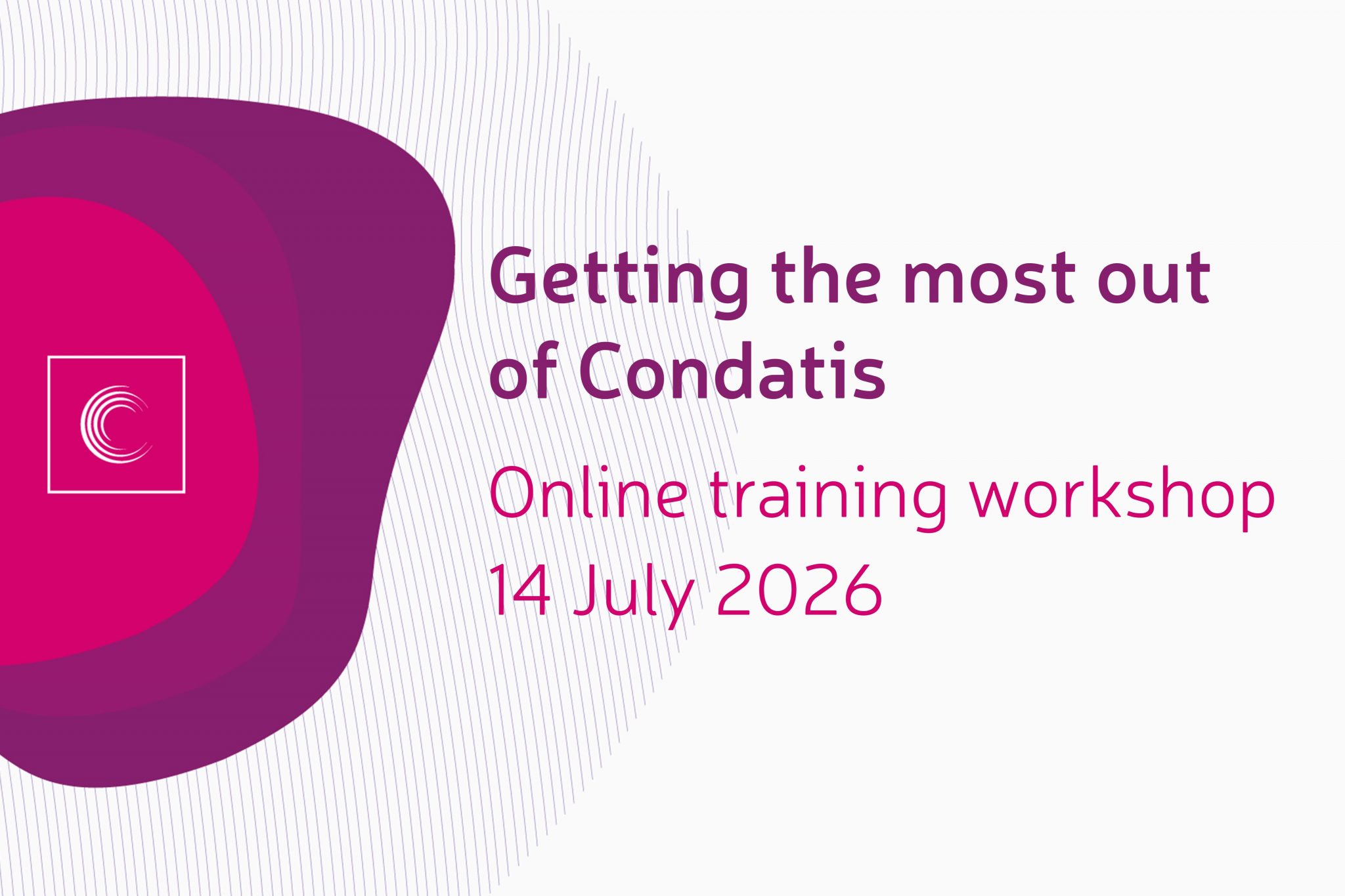 Condatis training workshop 14 July 2026 – Condatis